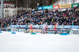 25.03.2023, Lahti, Finland (FIN): Miha Simenc (SLO), Ondrej Cerny (CZE), Calle Halfvarsson (SWE), Ansgar Evensen (NOR), Johannes Hoesflot Klaebo (NOR), Edvin Anger (SWE), (l-r)  - FIS world cup cross-country, individual sprint, Lahti (FIN). www.nordicfocus.com. © Modica/NordicFocus. Every downloaded picture is fee-liable.