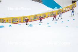 25.03.2023, Lahti, Finland (FIN): Hedda Oestberg Amundsen (NOR), Tiril Udnes Weng (NOR), Ane Appelkvist Stenseth (NOR), Maja Dahlqvist (SWE), (l-r)  - FIS world cup cross-country, individual sprint, Lahti (FIN). www.nordicfocus.com. © Modica/NordicFocus. Every downloaded picture is fee-liable.
