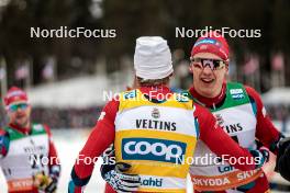 25.03.2023, Lahti, Finland (FIN): Johannes Hoesflot Klaebo (NOR), Erik Valnes (NOR), (l-r)  - FIS world cup cross-country, individual sprint, Lahti (FIN). www.nordicfocus.com. © Modica/NordicFocus. Every downloaded picture is fee-liable.