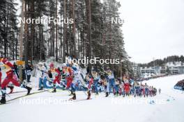 26.03.2023, Lahti, Finland (FIN): William Poromaa (SWE), Didrik Toenseth (NOR), Martin Loewstroem Nyenget (NOR), Calle Halfvarsson (SWE), (l-r)  - FIS world cup cross-country, mass, Lahti (FIN). www.nordicfocus.com. © Modica/NordicFocus. Every downloaded picture is fee-liable.