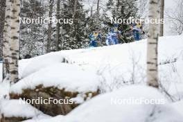 26.03.2023, Lahti, Finland (FIN): Paolo Ventura (ITA), Raimo Vigants (LAT), Juuso Haarala (FIN), James Clugnet (GBR), (l-r)  - FIS world cup cross-country, mass, Lahti (FIN). www.nordicfocus.com. © Modica/NordicFocus. Every downloaded picture is fee-liable.