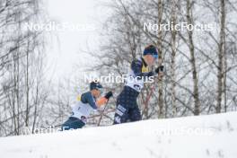 26.03.2023, Lahti, Finland (FIN): Andrew Musgrave (GBR), Zak Ketterson (USA), (l-r)  - FIS world cup cross-country, mass, Lahti (FIN). www.nordicfocus.com. © Modica/NordicFocus. Every downloaded picture is fee-liable.