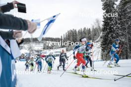 26.03.2023, Lahti, Finland (FIN): Vilma Ryytty (FIN), Anja Mandeljc (SLO), Hailey Swirbul (USA), Katerina Razymova (CZE), Francesca Franchi (ITA), Emmi Lamsa (FIN), (l-r)  - FIS world cup cross-country, mass, Lahti (FIN). www.nordicfocus.com. © Modica/NordicFocus. Every downloaded picture is fee-liable.
