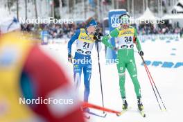 26.03.2023, Lahti, Finland (FIN): Remi Lindholm (FIN), Thomas Maloney Westgaard (IRL), (l-r)  - FIS world cup cross-country, mass, Lahti (FIN). www.nordicfocus.com. © Modica/NordicFocus. Every downloaded picture is fee-liable.