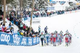 26.03.2023, Lahti, Finland (FIN): Katharina Hennig (GER), Ebba Andersson (SWE), Eveliina Piippo (FIN), Anne Kjersti Kalvaa (NOR), Ingvild Flugstad Oestberg (NOR), (l-r)  - FIS world cup cross-country, mass, Lahti (FIN). www.nordicfocus.com. © Modica/NordicFocus. Every downloaded picture is fee-liable.