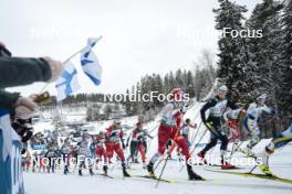 26.03.2023, Lahti, Finland (FIN): Moa Ilar (SWE), Ingvild Flugstad Oestberg (NOR), Teresa Stadlober (AUT), Victoria Carl (GER), (l-r)  - FIS world cup cross-country, mass, Lahti (FIN). www.nordicfocus.com. © Modica/NordicFocus. Every downloaded picture is fee-liable.