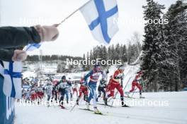 26.03.2023, Lahti, Finland (FIN): Frida Karlsson (SWE), Rosie Brennan (USA), Tiril Udnes Weng (NOR), Kerttu Niskanen (FIN), Heidi Weng (NOR), (l-r)  - FIS world cup cross-country, mass, Lahti (FIN). www.nordicfocus.com. © Modica/NordicFocus. Every downloaded picture is fee-liable.