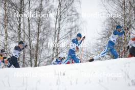 26.03.2023, Lahti, Finland (FIN): Zak Ketterson (USA), Niko Anttola (FIN), Ristomatti Hakola (FIN), (l-r)  - FIS world cup cross-country, mass, Lahti (FIN). www.nordicfocus.com. © Modica/NordicFocus. Every downloaded picture is fee-liable.