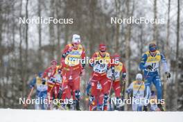 26.03.2023, Lahti, Finland (FIN): Johannes Hoesflot Klaebo (NOR), Iivo Niskanen (FIN), (l-r)  - FIS world cup cross-country, mass, Lahti (FIN). www.nordicfocus.com. © Modica/NordicFocus. Every downloaded picture is fee-liable.