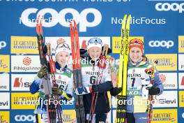 26.03.2023, Lahti, Finland (FIN): Jonna Sundling (SWE), Anne Kjersti Kalvaa (NOR), Katharina Hennig (GER), (l-r) - FIS world cup cross-country, mass, Lahti (FIN). www.nordicfocus.com. © Modica/NordicFocus. Every downloaded picture is fee-liable.