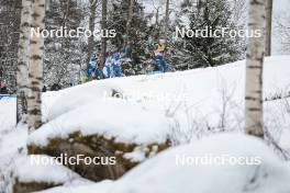 26.03.2023, Lahti, Finland (FIN): Miha Simenc (SLO), Alvar Johannes Alev (EST), Juuso Haarala (FIN), James Clugnet (GBR), (l-r)  - FIS world cup cross-country, mass, Lahti (FIN). www.nordicfocus.com. © Modica/NordicFocus. Every downloaded picture is fee-liable.
