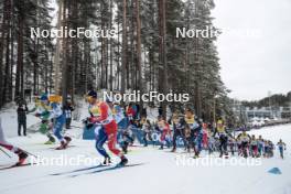 26.03.2023, Lahti, Finland (FIN): Thomas Maloney Westgaard (IRL), Lauri Lepisto (FIN), Richard Jouve (FRA), Luke Jager (USA), (l-r)  - FIS world cup cross-country, mass, Lahti (FIN). www.nordicfocus.com. © Modica/NordicFocus. Every downloaded picture is fee-liable.