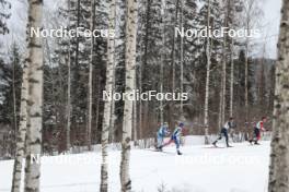 26.03.2023, Lahti, Finland (FIN): Eero Rantala (FIN), Julien Arnaud (FRA), Scott Patterson (USA), Xavier Mckeever (CAN), (l-r)  - FIS world cup cross-country, mass, Lahti (FIN). www.nordicfocus.com. © Modica/NordicFocus. Every downloaded picture is fee-liable.