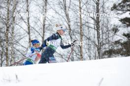 26.03.2023, Lahti, Finland (FIN): Delphine Claudel (FRA), Jessie Diggins (USA), (l-r)  - FIS world cup cross-country, mass, Lahti (FIN). www.nordicfocus.com. © Modica/NordicFocus. Every downloaded picture is fee-liable.