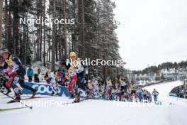 26.03.2023, Lahti, Finland (FIN): Janosch Brugger (GER), Simone Dapra (ITA), Ireneu Esteve Altimiras (AND), (l-r)  - FIS world cup cross-country, mass, Lahti (FIN). www.nordicfocus.com. © Modica/NordicFocus. Every downloaded picture is fee-liable.