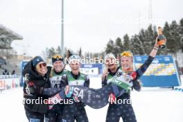 26.03.2023, Lahti, Finland (FIN): Rosie Brennan (USA), Samantha Smith (USA), Jessie Diggins (USA), Julia Kern (USA), Hailey Swirbul (USA), (l-r)  - FIS world cup cross-country, mass, Lahti (FIN). www.nordicfocus.com. © Modica/NordicFocus. Every downloaded picture is fee-liable.