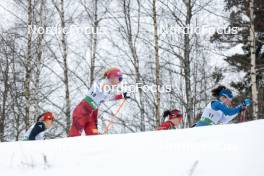 26.03.2023, Lahti, Finland (FIN): Teresa Stadlober (AUT), Krista Parmakoski (FIN), (l-r)  - FIS world cup cross-country, mass, Lahti (FIN). www.nordicfocus.com. © Modica/NordicFocus. Every downloaded picture is fee-liable.