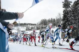 26.03.2023, Lahti, Finland (FIN): Ingvild Flugstad Oestberg (NOR), Teresa Stadlober (AUT), Victoria Carl (GER), (l-r)  - FIS world cup cross-country, mass, Lahti (FIN). www.nordicfocus.com. © Modica/NordicFocus. Every downloaded picture is fee-liable.
