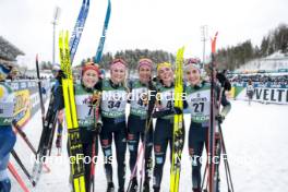 26.03.2023, Lahti, Finland (FIN): Katharina Hennig (GER), Laura Gimmler (GER), Sofie Krehl (GER), Coletta Rydzek (GER), Pia Fink (GER), (l-r)  - FIS world cup cross-country, mass, Lahti (FIN). www.nordicfocus.com. © Modica/NordicFocus. Every downloaded picture is fee-liable.