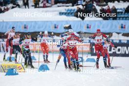 24.03.2023, Lahti, Finland (FIN): Davide Graz (ITA), Erik Valnes (NOR), Harald Oestberg Amundsen (NOR), (l-r)  - FIS world cup cross-country, mixed team sprint, Lahti (FIN). www.nordicfocus.com. © Modica/NordicFocus. Every downloaded picture is fee-liable.