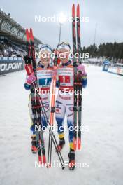 24.03.2023, Lahti, Finland (FIN): Jonna Sundling (SWE), Emma Ribom (SWE), (l-r)  - FIS world cup cross-country, mixed team sprint, Lahti (FIN). www.nordicfocus.com. © Modica/NordicFocus. Every downloaded picture is fee-liable.