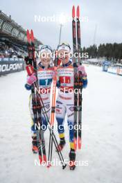 24.03.2023, Lahti, Finland (FIN): Jonna Sundling (SWE), Emma Ribom (SWE), (l-r)  - FIS world cup cross-country, mixed team sprint, Lahti (FIN). www.nordicfocus.com. © Modica/NordicFocus. Every downloaded picture is fee-liable.
