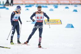 24.03.2023, Lahti, Finland (FIN): James Clinton Schoonmaker (USA), Zak Ketterson (USA), (l-r)  - FIS world cup cross-country, mixed team sprint, Lahti (FIN). www.nordicfocus.com. © Modica/NordicFocus. Every downloaded picture is fee-liable.