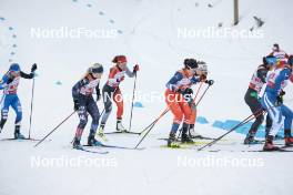 24.03.2023, Lahti, Finland (FIN): Keidy Kaasiku (EST), Samantha Smith (USA), Katherine Stewart-Jones (CAN), Katerina Razymova (CZE), (l-r)  - FIS world cup cross-country, mixed team sprint, Lahti (FIN). www.nordicfocus.com. © Modica/NordicFocus. Every downloaded picture is fee-liable.