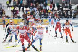 24.03.2023, Lahti, Finland (FIN): Pia Fink (GER), Lotta Udnes Weng (NOR), Mathilde Myhrvold (NOR), Katerina Razymova (CZE), (l-r)  - FIS world cup cross-country, mixed team sprint, Lahti (FIN). www.nordicfocus.com. © Modica/NordicFocus. Every downloaded picture is fee-liable.