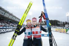 24.03.2023, Lahti, Finland (FIN): Coletta Rydzek (GER), Laura Gimmler (GER), (l-r)  - FIS world cup cross-country, mixed team sprint, Lahti (FIN). www.nordicfocus.com. © Modica/NordicFocus. Every downloaded picture is fee-liable.
