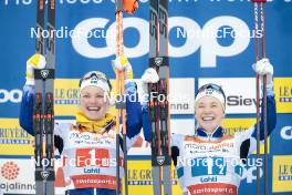 24.03.2023, Lahti, Finland (FIN): Emma Ribom (SWE), Jonna Sundling (SWE), (l-r)  - FIS world cup cross-country, mixed team sprint, Lahti (FIN). www.nordicfocus.com. © Modica/NordicFocus. Every downloaded picture is fee-liable.