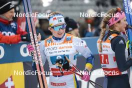 24.03.2023, Lahti, Finland (FIN): Moa Ilar (SWE), Laura Gimmler (GER), (l-r)  - FIS world cup cross-country, mixed team sprint, Lahti (FIN). www.nordicfocus.com. © Modica/NordicFocus. Every downloaded picture is fee-liable.