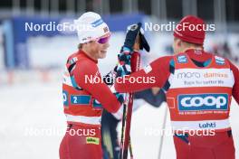 24.03.2023, Lahti, Finland (FIN): Johannes Hoesflot Klaebo (NOR), Erik Valnes (NOR), (l-r)  - FIS world cup cross-country, mixed team sprint, Lahti (FIN). www.nordicfocus.com. © Modica/NordicFocus. Every downloaded picture is fee-liable.