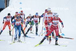24.03.2023, Lahti, Finland (FIN): Jasmi Joensuu (FIN), Emma Ribom (SWE), Julie Myhre (NOR), (l-r)  - FIS world cup cross-country, mixed team sprint, Lahti (FIN). www.nordicfocus.com. © Modica/NordicFocus. Every downloaded picture is fee-liable.