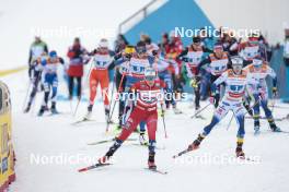 24.03.2023, Lahti, Finland (FIN): Anne Kjersti Kalvaa (NOR), Jonna Sundling (SWE), (l-r)  - FIS world cup cross-country, mixed team sprint, Lahti (FIN). www.nordicfocus.com. © Modica/NordicFocus. Every downloaded picture is fee-liable.