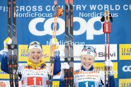 24.03.2023, Lahti, Finland (FIN): Emma Ribom (SWE), Jonna Sundling (SWE), (l-r)  - FIS world cup cross-country, mixed team sprint, Lahti (FIN). www.nordicfocus.com. © Modica/NordicFocus. Every downloaded picture is fee-liable.