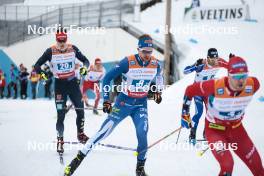 24.03.2023, Lahti, Finland (FIN): Jan Stoelben (GER), Joni Maki (FIN), (l-r)  - FIS world cup cross-country, mixed team sprint, Lahti (FIN). www.nordicfocus.com. © Modica/NordicFocus. Every downloaded picture is fee-liable.