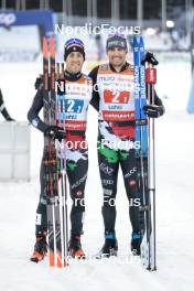 24.03.2023, Lahti, Finland (FIN): Federico Pellegrino (ITA), Francesco De Fabiani (ITA), (l-r)  - FIS world cup cross-country, mixed team sprint, Lahti (FIN). www.nordicfocus.com. © Modica/NordicFocus. Every downloaded picture is fee-liable.