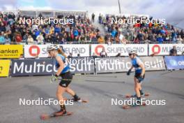 04.08.2023, Sandnes, Norway (NOR): Maren Koenig (GER), Mari Folkvord (NOR), (l-r) - BLINK23 Festival Cross-Country - Sandnes (NOR). www.nordicfocus.com. © Manzoni/NordicFocus. Every downloaded picture is fee-liable.