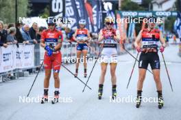 03.08.2023, Sandnes, Norway (NOR): Lotta Udnes Weng (NOR), Magni Smedas (NOR), Anikken Gjerde Alnaes (NOR), (l-r) - BLINK23 Festival Cross-Country - Sandnes (NOR). www.nordicfocus.com. © Manzoni/NordicFocus. Every downloaded picture is fee-liable.