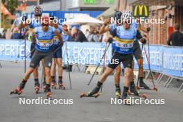 05.08.2023, Sandnes, Norway (NOR): Federico Pellegrino (ITA), Janik Riebli (SUI), (l-r) - BLINK23 Festival Cross-Country - Sandnes (NOR). www.nordicfocus.com. © Manzoni/NordicFocus. Every downloaded picture is fee-liable.