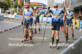 05.08.2023, Sandnes, Norway (NOR): Federico Pellegrino (ITA), Janik Riebli (SUI), (l-r) - BLINK23 Festival Cross-Country - Sandnes (NOR). www.nordicfocus.com. © Manzoni/NordicFocus. Every downloaded picture is fee-liable.