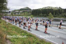 03.08.2023, Sandnes, Norway (NOR): Iivo Niskanen (FIN), Federico Pellegrino (ITA), Alvar Myhlback (SWE), Anton Grahn (SWE), Fredrik Helgestad (NOR), Mathias Aas Rolid (NOR), (l-r) - BLINK23 Festival Cross-Country - Sandnes (NOR). www.nordicfocus.com. © Manzoni/NordicFocus. Every downloaded picture is fee-liable.