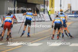 05.08.2023, Sandnes, Norway (NOR): Valerio Grond (SUI), Anze Gros (SLO), (l-r) - BLINK23 Festival Cross-Country - Sandnes (NOR). www.nordicfocus.com. © Manzoni/NordicFocus. Every downloaded picture is fee-liable.