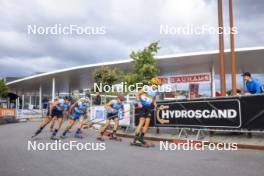 05.08.2023, Sandnes, Norway (NOR): Roman Schaad (SUI), James Matthieu Clugnet (GBR), Miha Simenc (SLO), Johannes Hoesflot Klaebo (NOR), (l-r) - BLINK23 Festival Cross-Country - Sandnes (NOR). www.nordicfocus.com. © Manzoni/NordicFocus. Every downloaded picture is fee-liable.