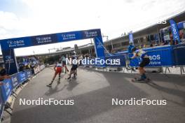 05.08.2023, Sandnes, Norway (NOR): Even Northug (NOR), Valerio Grond (SUI), Aleksander Elde Holmboe (NOR), David Thorvik (NOR), (l-r) - BLINK23 Festival Cross-Country - Sandnes (NOR). www.nordicfocus.com. © Manzoni/NordicFocus. Every downloaded picture is fee-liable.