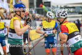 04.08.2023, Sandnes, Norway (NOR): Iivo Niskanen (FIN), Sjur Roethe (NOR), (l-r) - BLINK23 Festival Cross-Country - Sandnes (NOR). www.nordicfocus.com. © Manzoni/NordicFocus. Every downloaded picture is fee-liable.