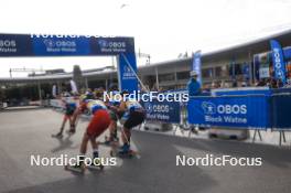 05.08.2023, Sandnes, Norway (NOR): Even Northug (NOR), Valerio Grond (SUI), (l-r) - BLINK23 Festival Cross-Country - Sandnes (NOR). www.nordicfocus.com. © Manzoni/NordicFocus. Every downloaded picture is fee-liable.