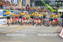 04.08.2023, Sandnes, Norway (NOR): Event Feature: Start of mens race, finals - BLINK23 Festival Cross-Country - Sandnes (NOR). www.nordicfocus.com. © Manzoni/NordicFocus. Every downloaded picture is fee-liable.