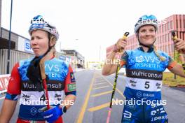04.08.2023, Sandnes, Norway (NOR): Helene Marie Fossesholm (NOR), Katarina Janatova (CZE), (l-r) - BLINK23 Festival Cross-Country - Sandnes (NOR). www.nordicfocus.com. © Manzoni/NordicFocus. Every downloaded picture is fee-liable.